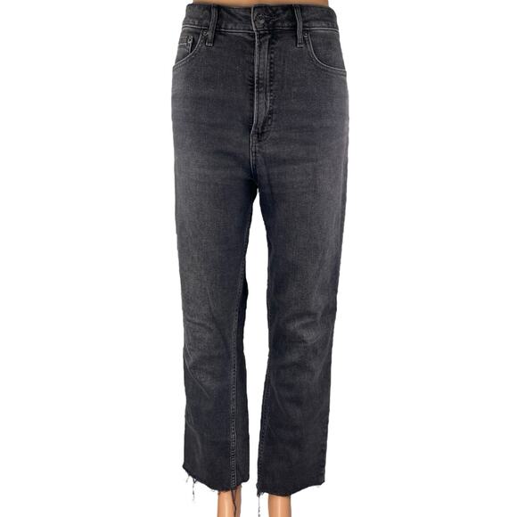 Gap Vintage Slim Sky High Women's Black High Waisted Straight Denim Jeans Sz 31 - Picture 1 of 4